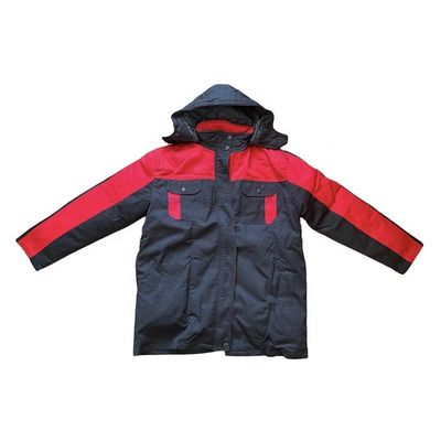Revestimento longo preto do inverno da segurança dos vestuários do Workwear da luva