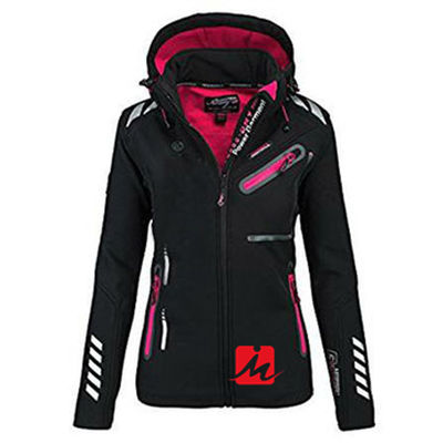 Das mulheres impermeáveis dos revestimentos de Softshell do Spandex do poliéster o revestimento de caminhada exterior Champing