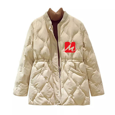 Poliéster acolchoado soprador Duck Down Quilted Jackets Outerwear de nylon do revestimento do inverno