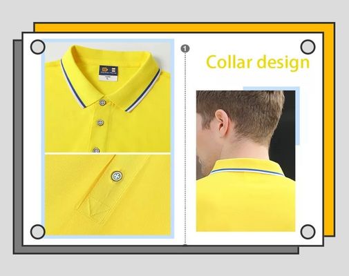 Polo Quick Dry Collared Shirts 100% dos homens das camisas de algodão do poliéster