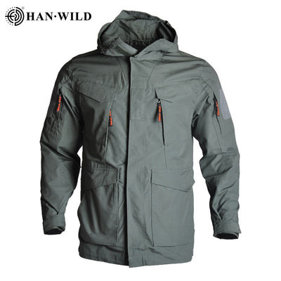 Revestimento de bombardeiro do verde do exército da trilha de Han Wild Oversized Denim Jacket M65