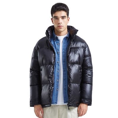 Abaixo da roupa exterior 2 curtos dos homens do revestimento do soprador do inverno tomados partido poliéster 100%