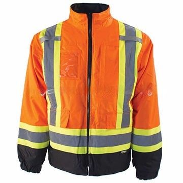 Vestuários altos olá! Vis Waterproof Jacket Working reflexivo da visibilidade da segurança