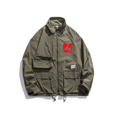 Os revestimentos impermeáveis encapuçados da jaqueta saltam revestimento de Autumn Outdoor Light Windbreaker