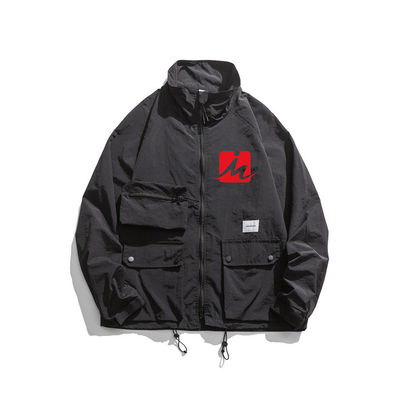 Os revestimentos impermeáveis encapuçados da jaqueta saltam revestimento de Autumn Outdoor Light Windbreaker
