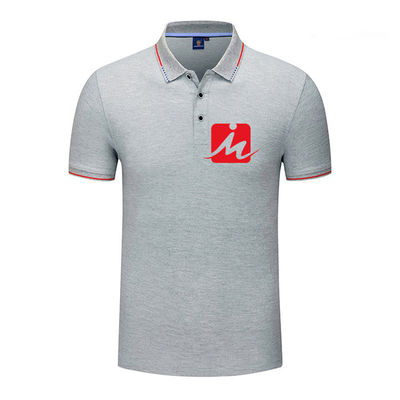 As camisas ocasionais do algodão T dos homens do OEM fizeram malha o golfe respirável Polo Shirts