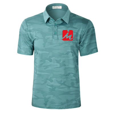 Camisa seca rápida do polo T do golfe de Wicking da umidade respirável das camisas do golfe do verão da camuflagem