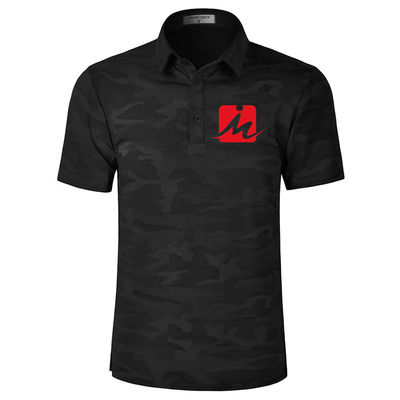 Camisa seca rápida do polo T do golfe de Wicking da umidade respirável das camisas do golfe do verão da camuflagem