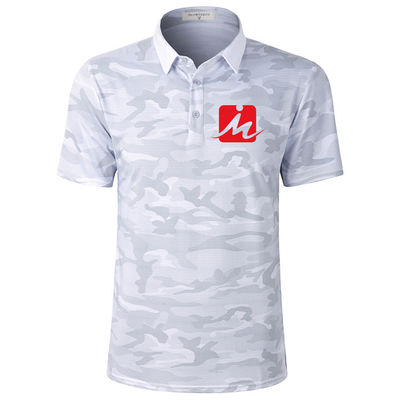 Camisa seca rápida do polo T do golfe de Wicking da umidade respirável das camisas do golfe do verão da camuflagem