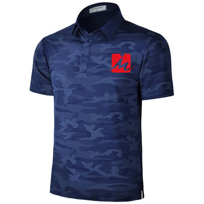 Camisa seca rápida do polo T do golfe de Wicking da umidade respirável das camisas do golfe do verão da camuflagem