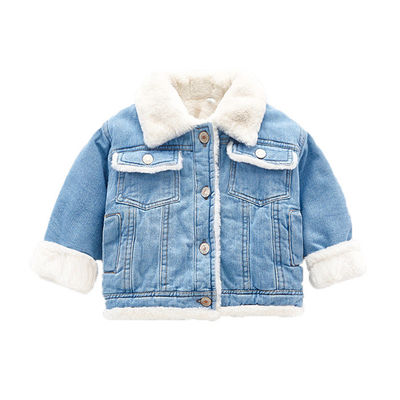 A criança das meninas dos meninos feitos sob encomenda do OEM dos revestimentos da sarja de Nimes do bordado Outwear o revestimento