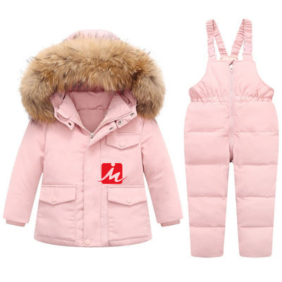 Peso leve do poliéster abaixo do fato-macaco branco dos macacões de Duck Down Coat Outerwear Children do revestimento
