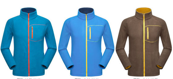 Desgaste de homens do poliéster do fecho de correr do revestimento do velo do inverno dos esportes exteriores