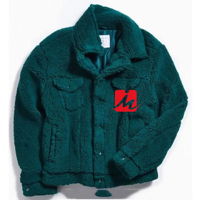 revestimento do camionista do sherpa do velo do shearling dos bolsos da caixa do inverno 2 para homens