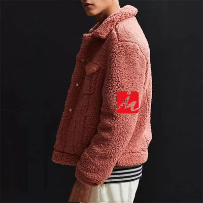 revestimento do camionista do sherpa do velo do shearling dos bolsos da caixa do inverno 2 para homens