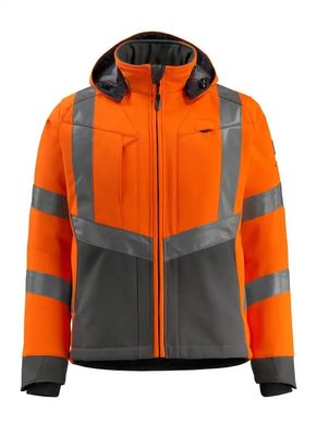 Do softshell reflexivo do workwear dos revestimentos das cores das cores fluorescentes do revestimento do softshell dos homens revestimentos impermeáveis