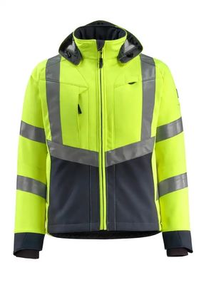 Do softshell reflexivo do workwear dos revestimentos das cores das cores fluorescentes do revestimento do softshell dos homens revestimentos impermeáveis